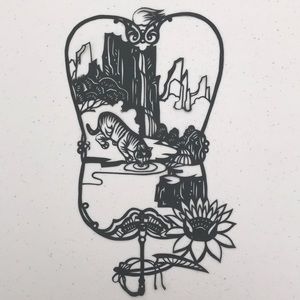 🔥ON SALE🔥Tiger Fan 💖 Handmade PaperCut Silhouette Scherenschn…